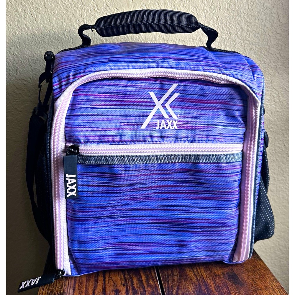 JAXX Insulated Meal Prep Lunch Travel Bag Women Kids Purple